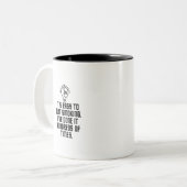 Gemakkelijk met roken te stoppen tweekleurige koffiemok (Voorkant links)