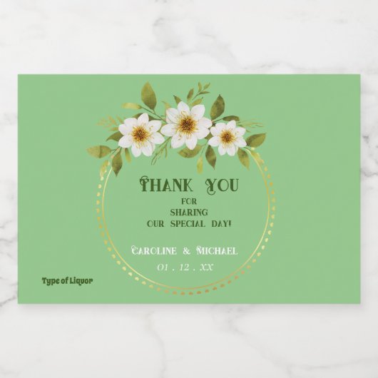 Gemakkelijk  Mini Bruiloft Partij Likeurfles Etiket (Enkel label)