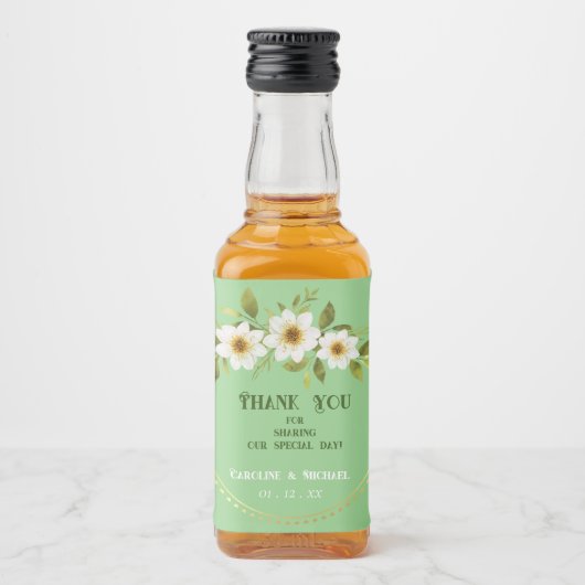 Gemakkelijk  Mini Bruiloft Partij Likeurfles Etiket (Voorkant)