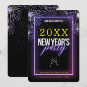 GEMAKKELIJK! Nieuwjaarsfeest Uitnodiging - Voeg De (Voorkant / Achterkant)