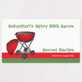 Gemakkelijk om voedsel van BBQ aan te passen Labels (Design 2)