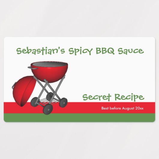 Gemakkelijk om voedsel van BBQ aan te passen Labels (Design 2)