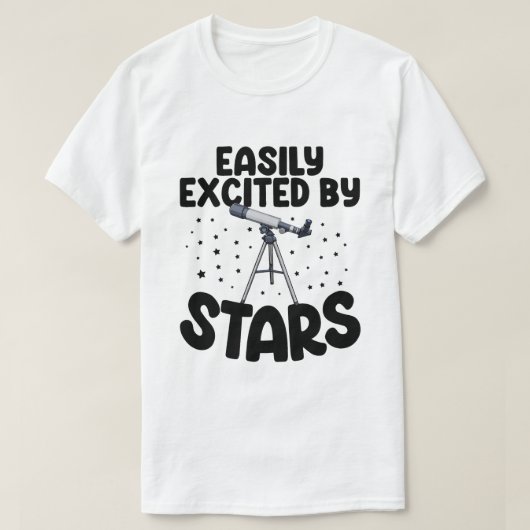 Gemakkelijk opgewonden door sterren astronoom Spac T-shirt (Design voorkant)