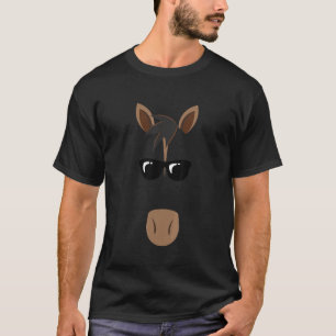 Gemakkelijk Paard Cool Paard Gezicht Dier Print Lu T-shirt