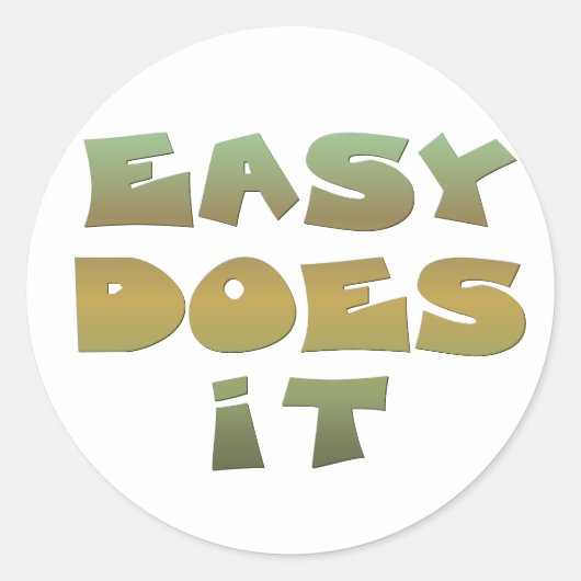 Gemakkelijk Ronde Sticker (Voorkant)