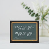 Gemakkelijk School, Hard Life - Hard School, Easy Briefkaart (Staand voorkant)