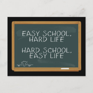 Gemakkelijk School, Hard Life - Hard School, Easy Briefkaart