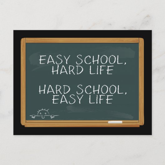 Gemakkelijk School, Hard Life - Hard School, Easy Briefkaart (Voorkant)