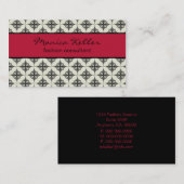 Gemakkelijk stijlvol Visitekaartje, magenta Visitekaartje (Voorkant / Achterkant)