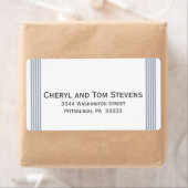 Gemakkelijk te lezen gestreepte retouradres etiket (Insitu)