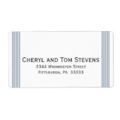 Gemakkelijk te lezen gestreepte retouradres etiket (Voorkant)