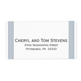 Gemakkelijk te lezen gestreepte retouradres etiket