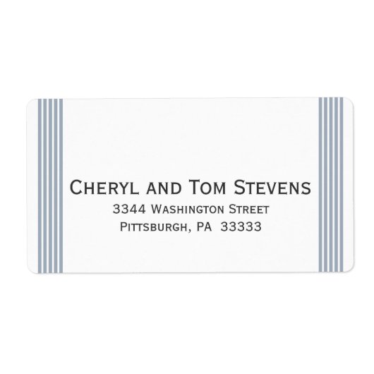 Gemakkelijk te lezen gestreepte retouradres etiket (Voorkant)