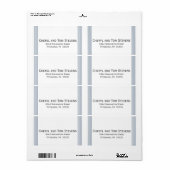 Gemakkelijk te lezen gestreepte retouradres etiket (Full Sheet)