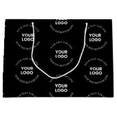 Gemakkelijk te vervangen logo & bewerkbare tekstpa groot cadeauzakje (Voorkant)