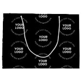 Gemakkelijk te vervangen logo & bewerkbare tekstpa groot cadeauzakje (Achterkant)