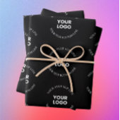 Gemakkelijk te vervangen logo & bewerkbare tekstpa inpakpapier vel