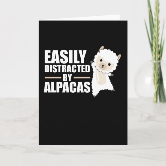 Gemakkelijk verstoord door alpaca's - zoete alpaca kaart (Voorkant)