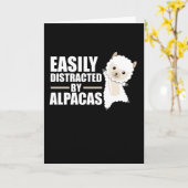 Gemakkelijk verstoord door alpaca's - zoete alpaca kaart (Gele Bloem)