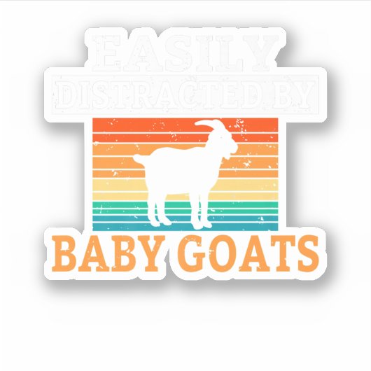 Gemakkelijk verstoord door Baby Geiten Lover. Perf Sticker (Voorkant)