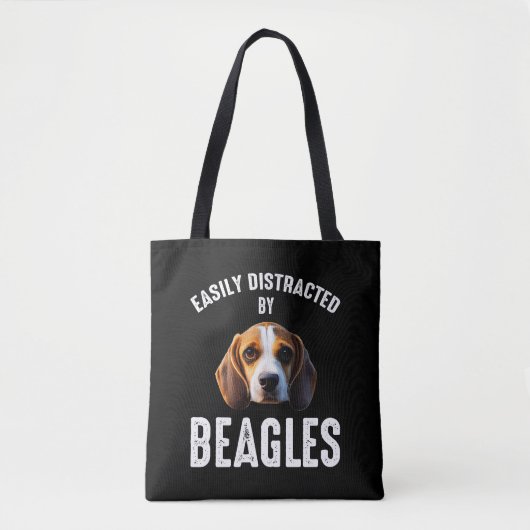 Gemakkelijk verstoord door beagles tote bag (Voorkant)
