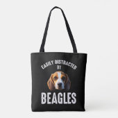 Gemakkelijk verstoord door beagles tote bag (Achterkant)