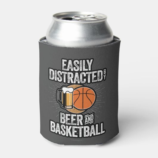 Gemakkelijk verstoord door bier en Basketball Blikjeskoeler (Blikje Voorkant)