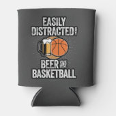 Gemakkelijk verstoord door bier en Basketball Blikjeskoeler (Voorkant)
