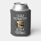 Gemakkelijk verstoord door bier en Football Blikjeskoeler (Blikje Achterkant)