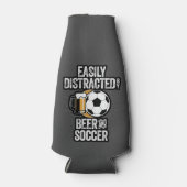 Gemakkelijk verstoord door Bier en Voetbal Flesjeskoeler (Voorkant)