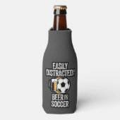 Gemakkelijk verstoord door Bier en Voetbal Flesjeskoeler (Fles Voorkant)