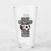 Gemakkelijk verstoord door Bier en Voetbal Glas (Achterkant)