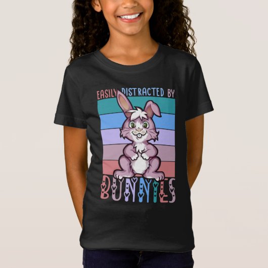Gemakkelijk verstoord door Bunnies Cute Bunny Love T-shirt (Voorkant)