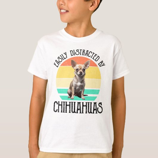 Gemakkelijk verstoord door Chihuahuas T-shirt (Voorkant)