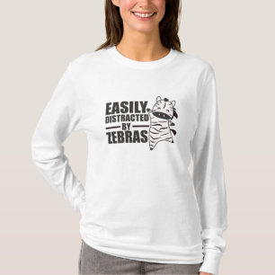 Gemakkelijk verstoord door de dierentuin van Zebra T-shirt
