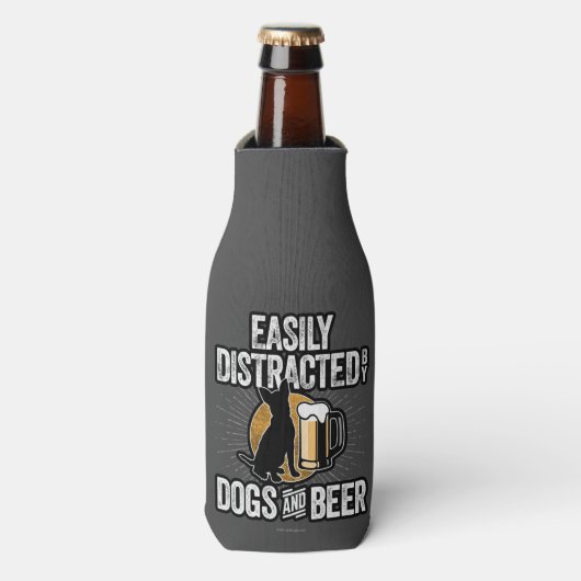 Gemakkelijk verstoord door Dogs en Beer Bottle Coo Flesjeskoeler (Fles Voorkant)