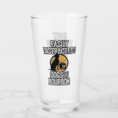 Gemakkelijk verstoord door Dogs en Bourbon Glas (Achterkant)