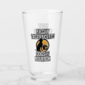 Gemakkelijk verstoord door Dogs en Bourbon Glas (Voorkant)