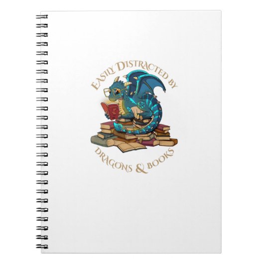 Gemakkelijk verstoord door dragons en boeken Gift  Notitieboek (Voorkant)
