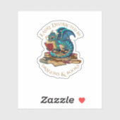 Gemakkelijk verstoord door dragons en boeken Gift  Sticker (Vel)