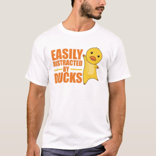 Gemakkelijk verstoord door eenden - grappige eend t-shirt (Voorkant)