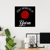 Gemakkelijk verstoord door garen poster (Thuiskantoor)
