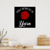 Gemakkelijk verstoord door garen poster (Keuken)