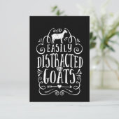 Gemakkelijk verstoord door geit, geit, geit bedankkaart (Staand voorkant)