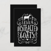 Gemakkelijk verstoord door geit, geit, geit bedankkaart (Voorkant / Achterkant)