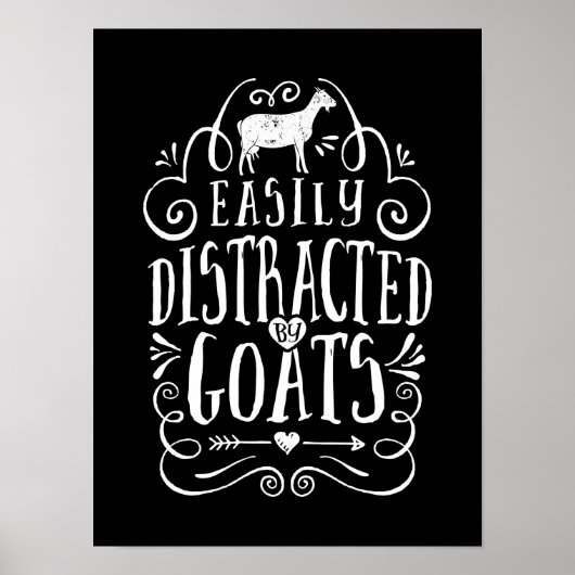 Gemakkelijk verstoord door geit, geit, geit poster (Voorkant)