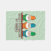 Gemakkelijk verstoord door gnomen fleece deken (Voorkant (Horizontaal))