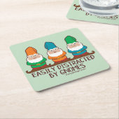 Gemakkelijk verstoord door gnomen kartonnen onderzetters (Schuin)