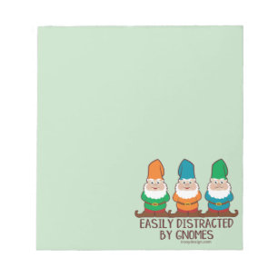 Gemakkelijk verstoord door gnomen notitieblok