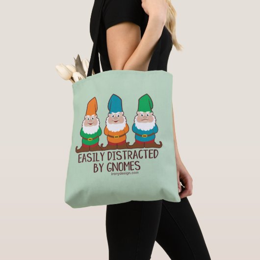 Gemakkelijk verstoord door gnomen tote bag (Dichtbij)